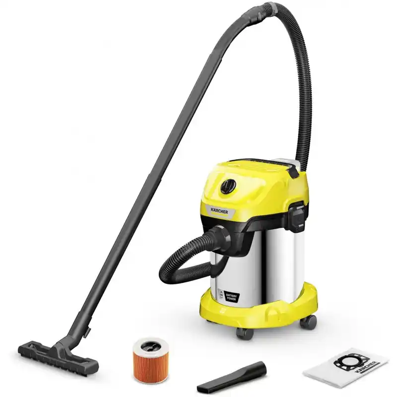 Kärcher WD 3-18 S Battery Akku-Nass-/Trockensauger (18V/ohne Akku/17L) 1.628-575.0 Zertifiziert