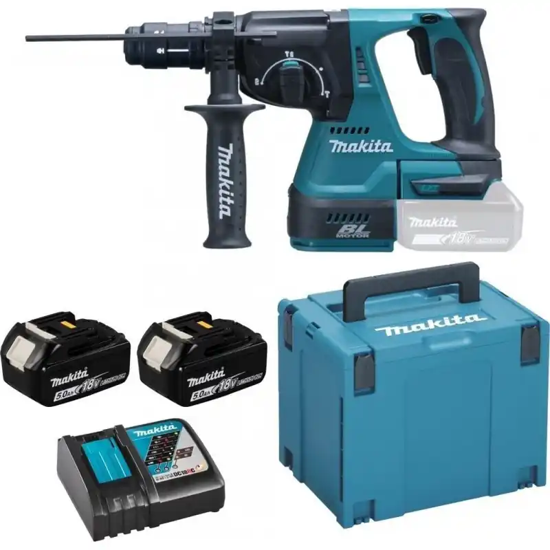 Saisonangebot Makita DHR243RTJ Akku-Kombihammer SDS-Plus LXT (18V/2x5,0Ah) Makpac