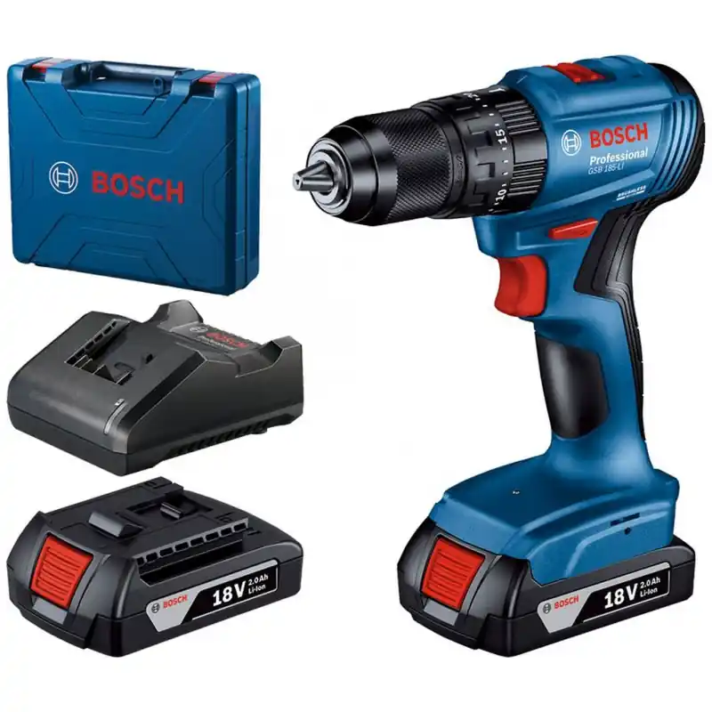 Preis Gesenkt BOSCH GSB 185-LI PROFESSIONAL Akku-Schlagbohrschrauber, 2x 2,0 Ah, L-BOXX 06019K3100