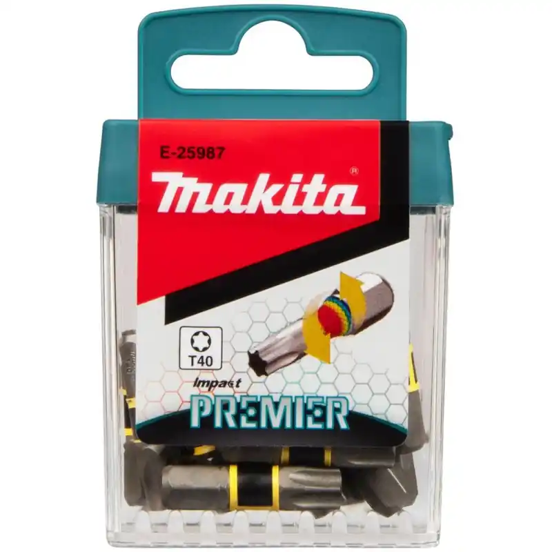 Sofort Bestellen Makita E-25987 Torsionsbit Impact Premier Serie (C-form) T40 – 25 mm, 15 Stück