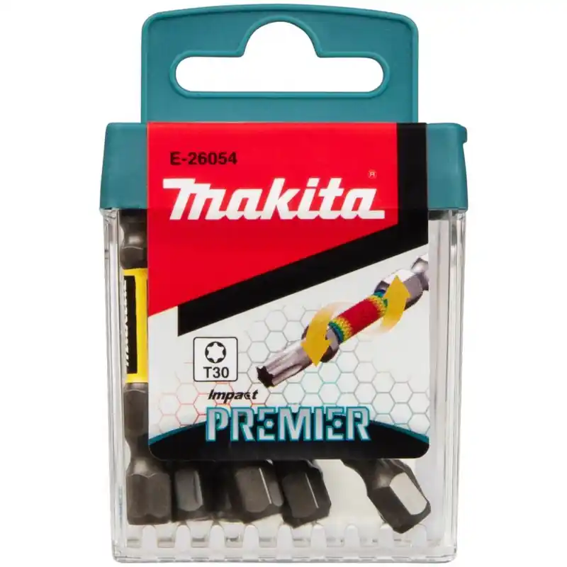 Makita E-26054 Torsionsbit Impact Premier Serie (E-form) T30 – 50 mm, 10 Stück Direkt Vom Hersteller