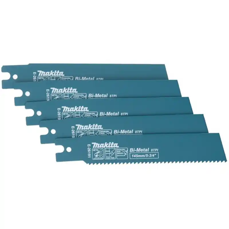 Ausverkauf Makita E-26191 BiM Sägeblatt 145 × 1,6 mm, 8Z, 5 Stück Spezial JR003G