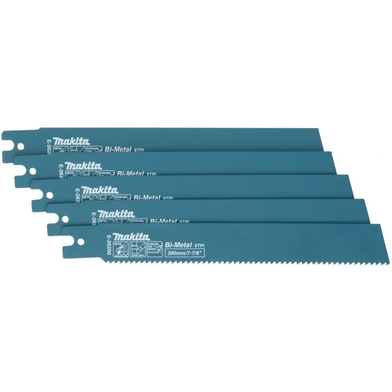 Makita E-26200 BiM Sägeblatt 200 × 1,6 mm, 8Z, 5 Stück Spezial JR003G Abverkauf