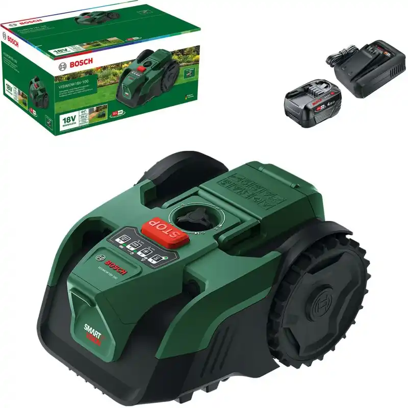 Schneller Versand BOSCH VISIMOW18V-100 Akku-Mähroboter, 1x 4,0Ah 06008E1000
