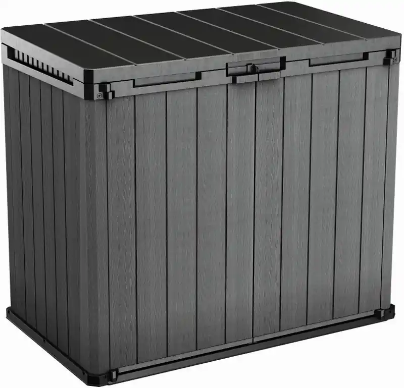 Saisonangebot KETER DARWIN 1150L Gartenschrank, 141 x 82 x 120 cm, grau 17213243