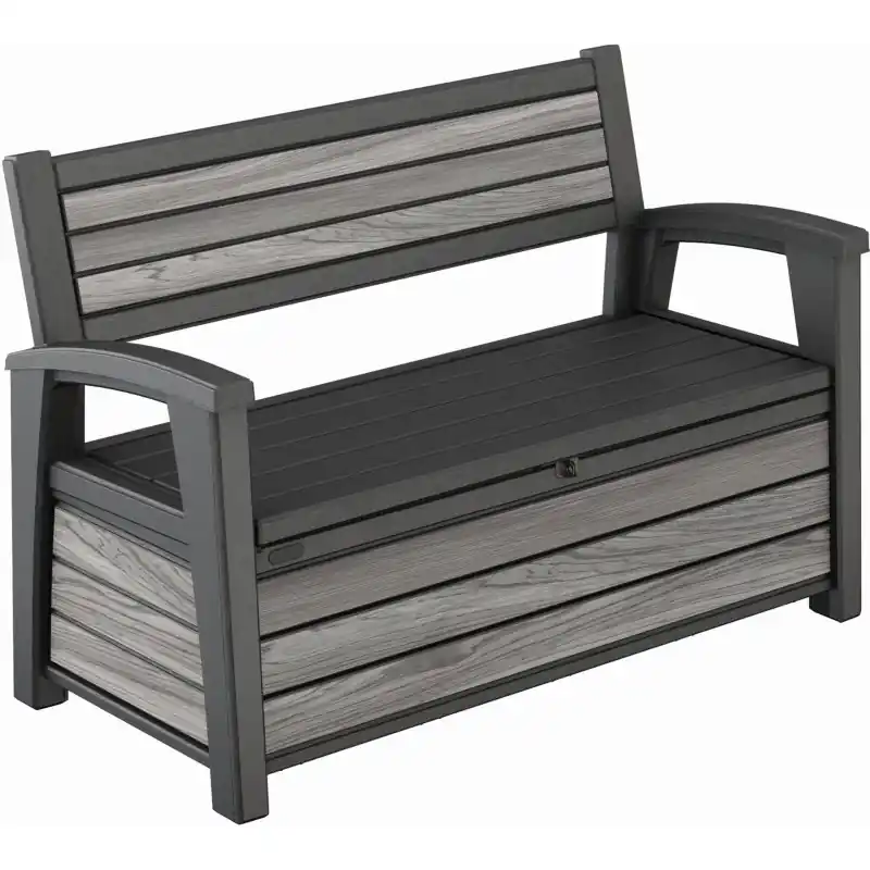 Jetzt Kaufen KETER DECO GARDEN BENCH 227L Gartenbank/Kissenbox, 133 x 61 x 89 cm, grau 17213853