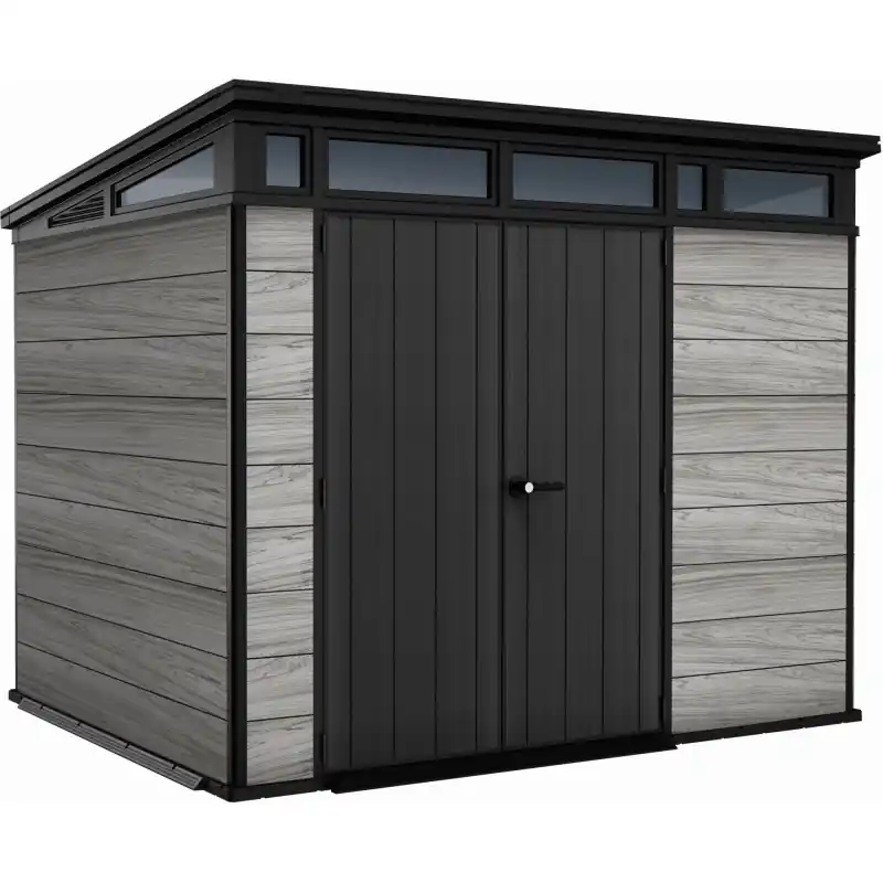 KETER PENT SIGNATURE 9 x 7 Gerätehaus, 279 x 218 x 226 cm, grau 17214177 Ausverkauf
