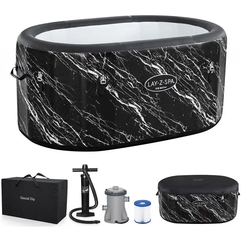 Meistverkauft BESTWAY Lay-Z-Spa Glacial Dip FortiFiber Eisbad mit Filterpumpe 152 x 92 x 71 cm 6002Q