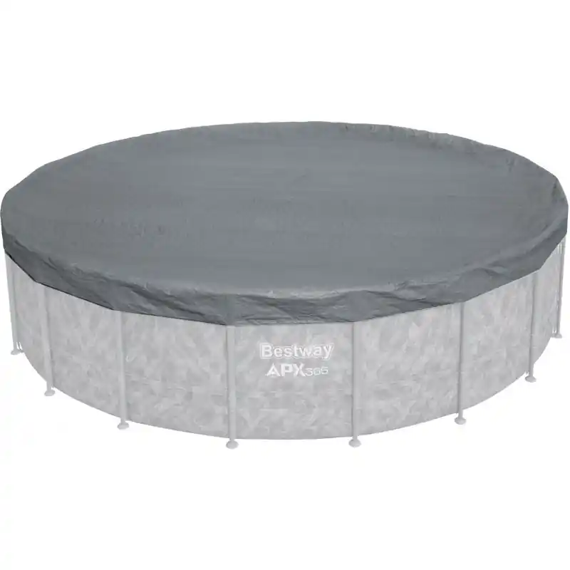 Nur Heute BESTWAY Winterfeste Premium Abdeckplane 549 cm, grau, rund 58953