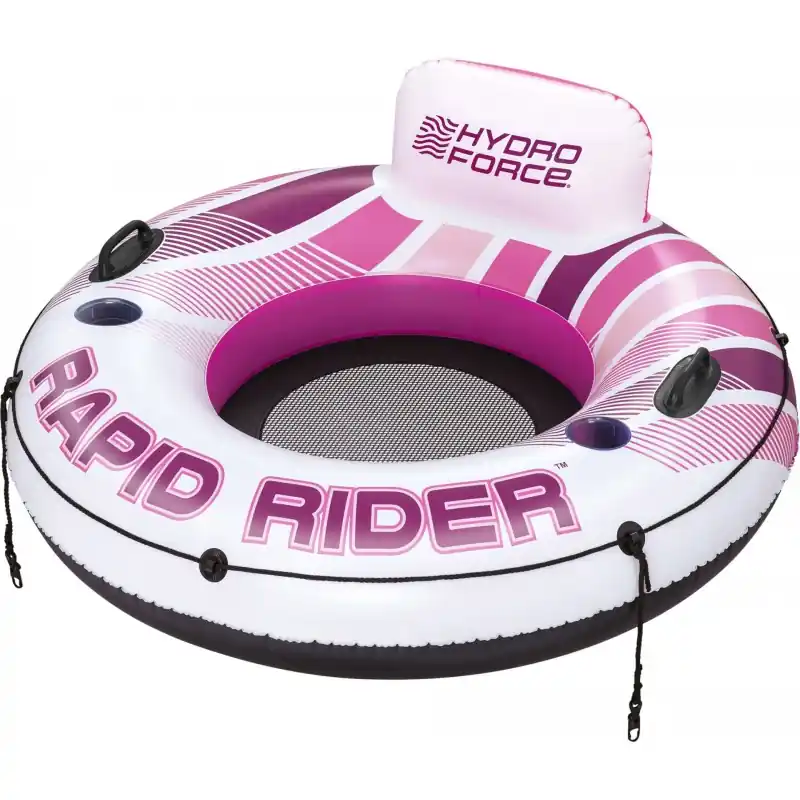 Preis Gesenkt BESTWAY Hydro-Force Rapid Rider Schwimmring Pink mit Rückenlehne 122 x 48,5 cm 43953