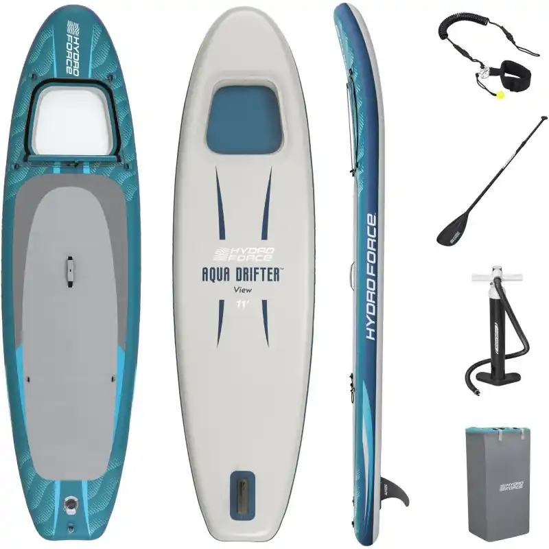 BESTWAY Hydro-Force Aqua Drifter View SUP Freizeit Board-Set, 335 x 91,5 x 15 cm 6532H Abverkauf