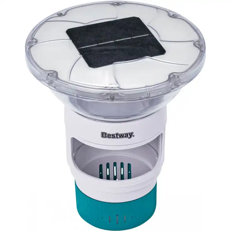 Billig BESTWAY SolarGlow Dosierschwimmer mit solarbetriebenem LED Licht 18 x 21,5 cm 58943