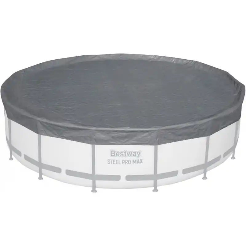 BESTWAY Winterfeste Premium Abdeckplane 470 cm, grau, rund 58951 Abverkauf