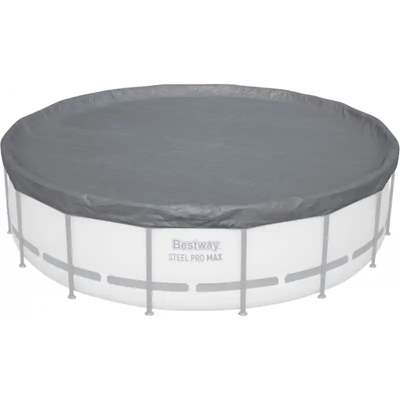 BESTWAY Winterfeste Premium Abdeckplane 493 cm, grau, rund 58952 Top-Angebot