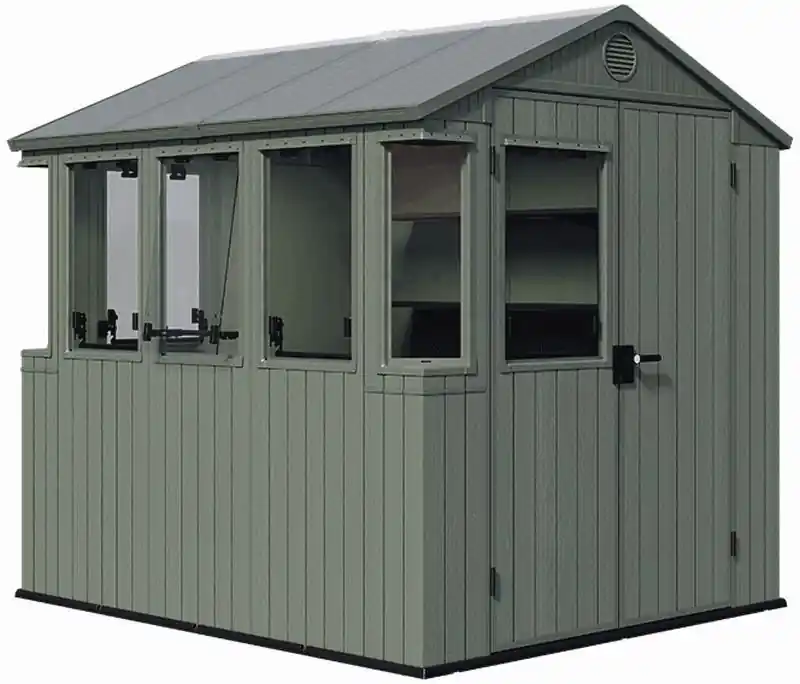 Echt KETER POTTING SHED Kunststoffgerätehaus 2in1, mit Boden, 190 x 244 x 221 cm, grün 17213856