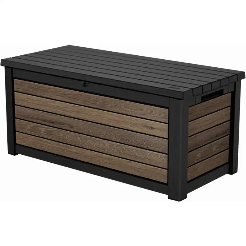 Heißes Angebot KETER DECO 630L Aufbewahrungsbox, 155 x72 x 69,5 cm, Walnuss 17213823