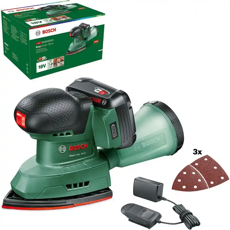 Finale Aktion BOSCH EasySander 18V-8 Akku-Multischleifer, 1x2,0 Ah 06033E3002