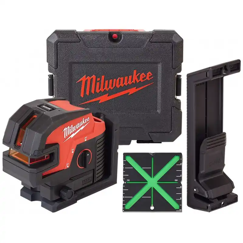 Milwaukee M12 CLL4P-0C Kreuzlinienlaser mit vier Lotpunkten, ohne Akku, Koffer 4933479202 Meistverkauft