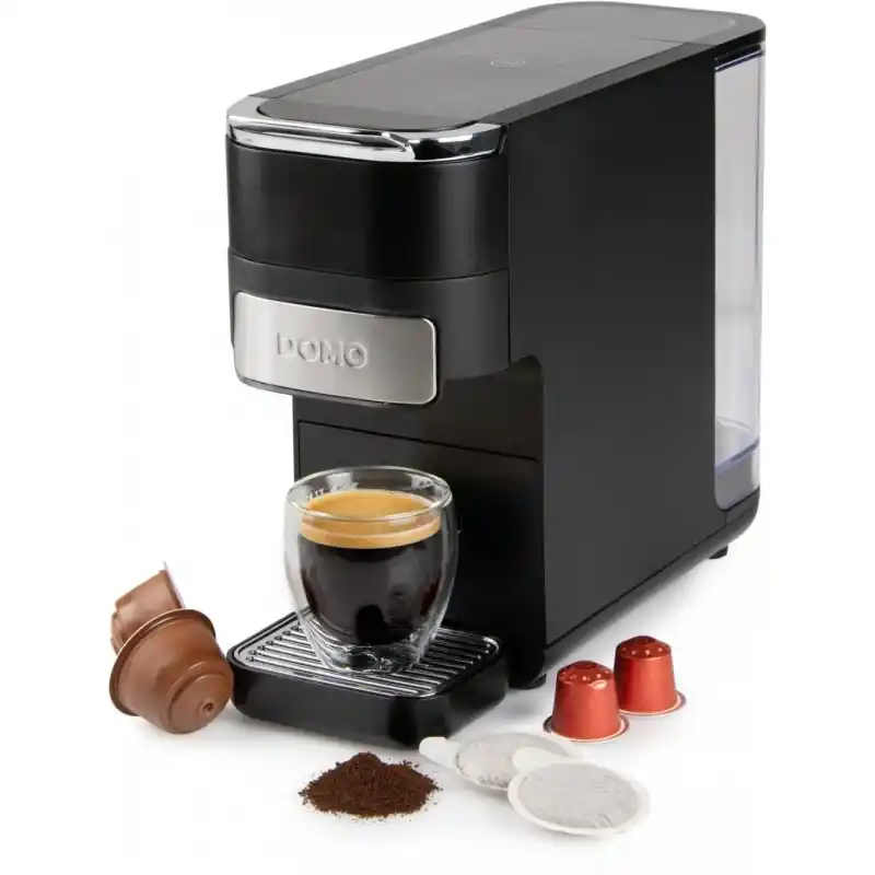 DOMO Kaffeemaschine 4-in-1 ür Pads und Kapseln – schwarz DO748K Top-Preis