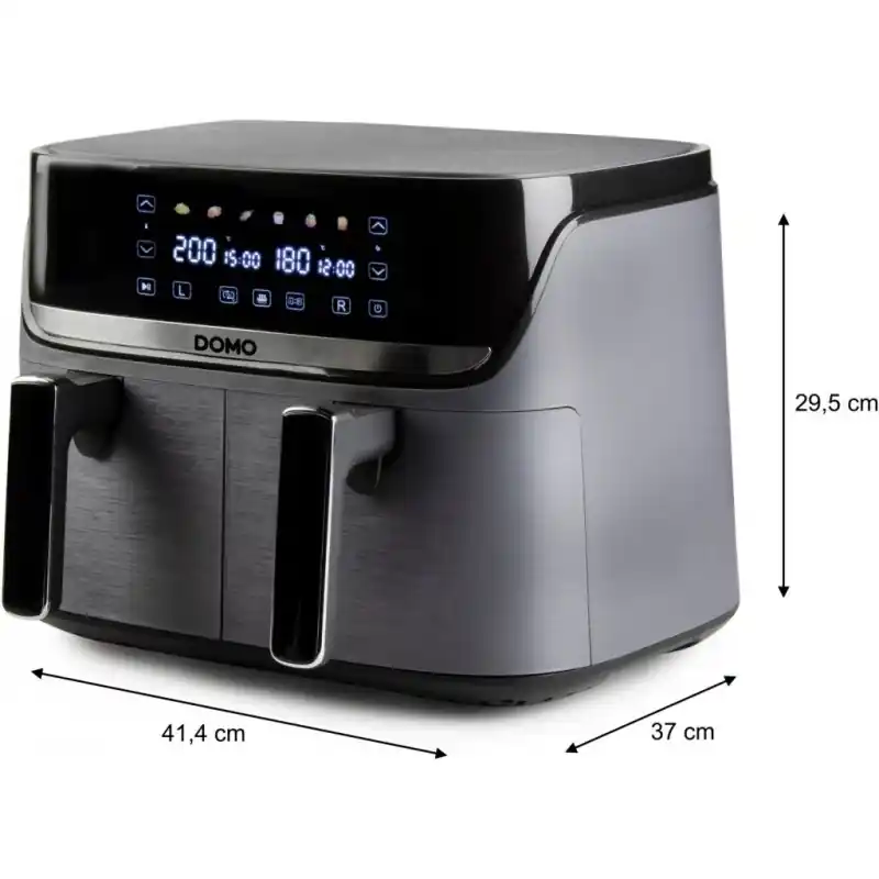 Direkt Vom Hersteller DOMO Doppel-Heißluftfritteuse 4+4 l DO552FR
