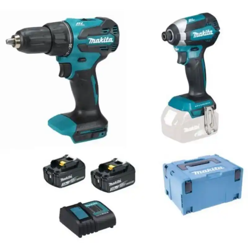Günstig Makita DHP490+DTD153 Li-ion LXT Akku-Set 18V/2x3,0Ah) + Makpac