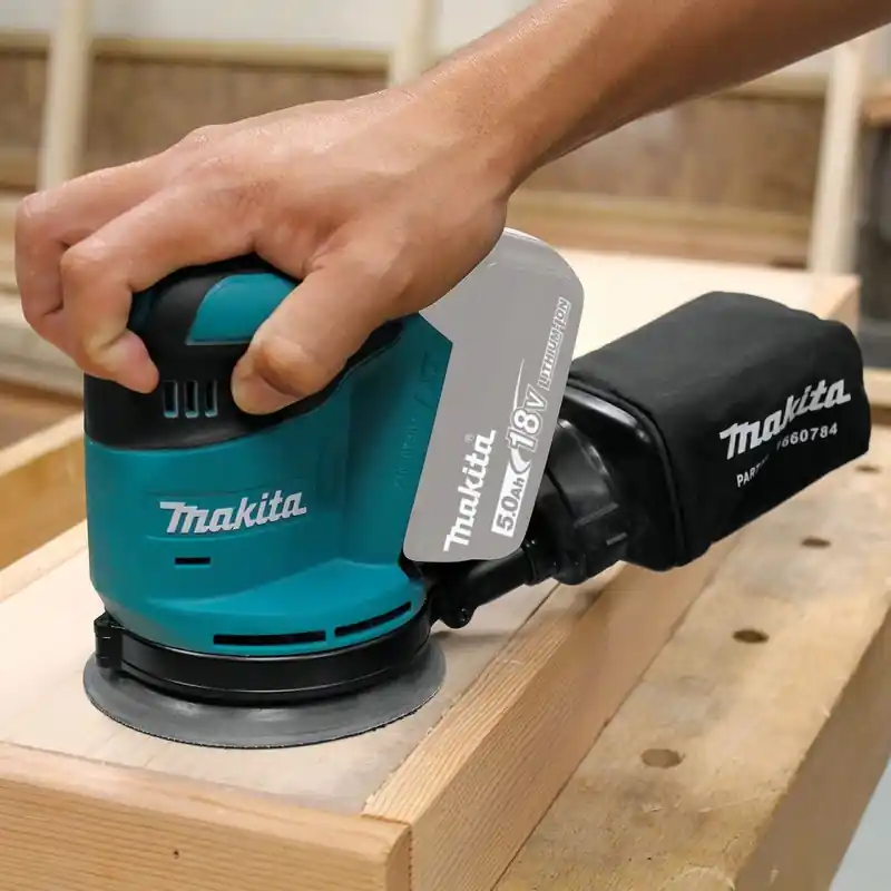Preisreduziert ABVERKAUF Makita DBO180Z Akku-Exzenterschleifer 123mm,18V, ohne Akku OHNE ORIG. VERPACKUNG