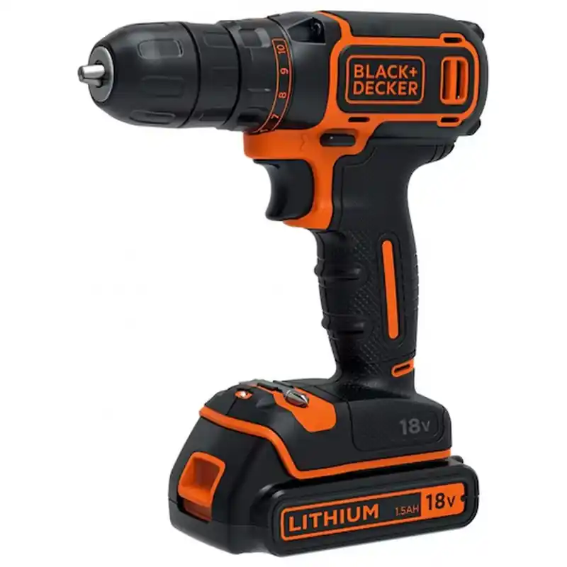 Angebot Black Decker BDCDC18-QW Akku-Bohrmaschine (30Nm/18V/1x1,5Ah)
