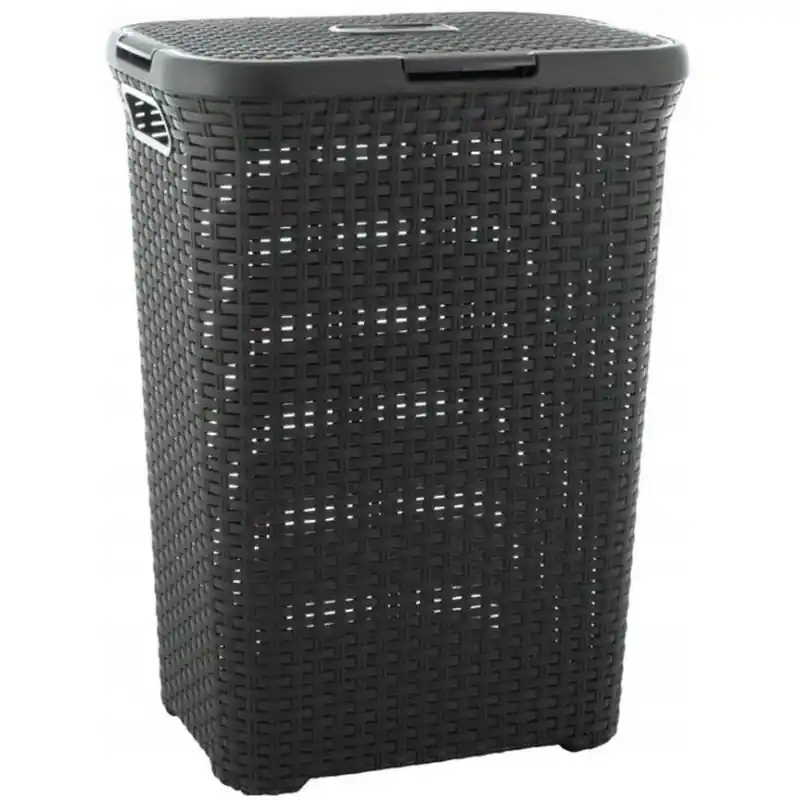 CURVER STYLE 60L Wäschesammler 44,8 x 61,5 x 34,1 cm, dunkelgrau 00707-308 Versand Am Gleichen Tag