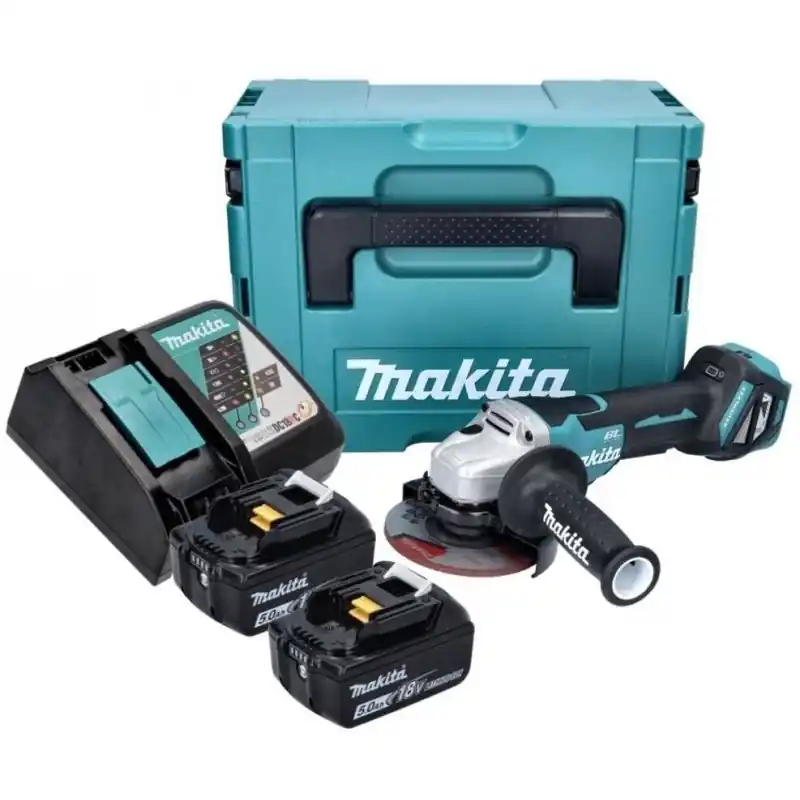 Makita DGA515RTJ Akku-Winkelschleifer 125mm Li-ion (18V/2x 5,0 Ah) Makpac Letzte Chance