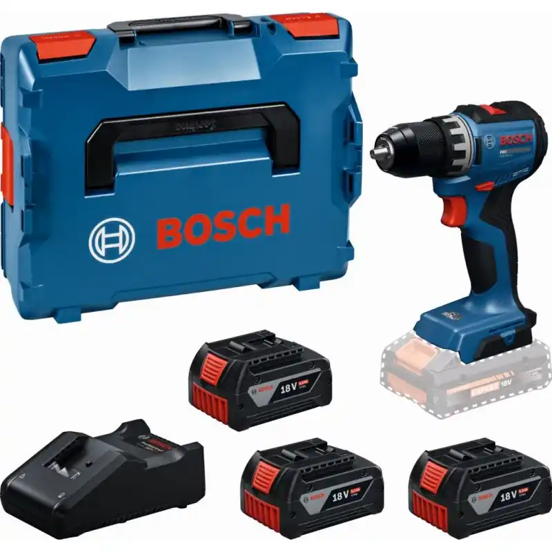 BOSCH GSR18V-52 Akku-Bohrschrauber, 3x 5,0Ah, L-BOXX 06019S0027 Abverkauf