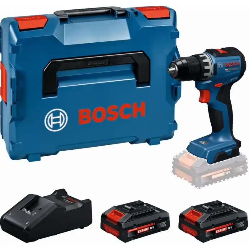 BOSCH GSR18V-52 PROFESSIONAL Akku-Bohrschrauber, 2× EXBA18V-40, L-BOXX 06019S002C Sichere Zahlung