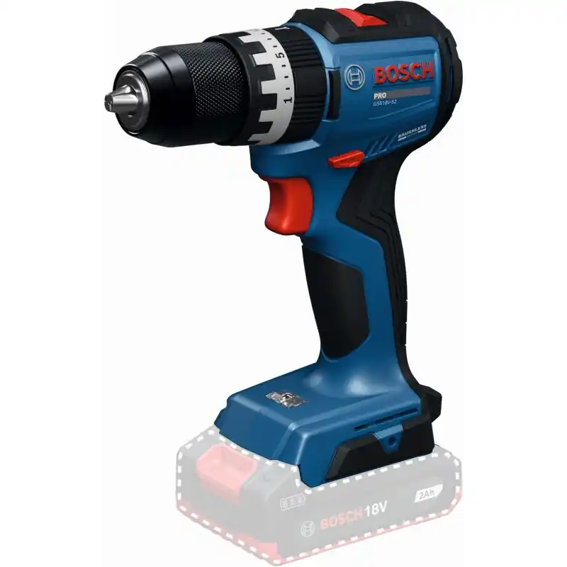 Top-Seller BOSCH GSB18V-52 PROFESSIONAL Akku-Schlagbohrschrauber, ohne Akku 06019S0120