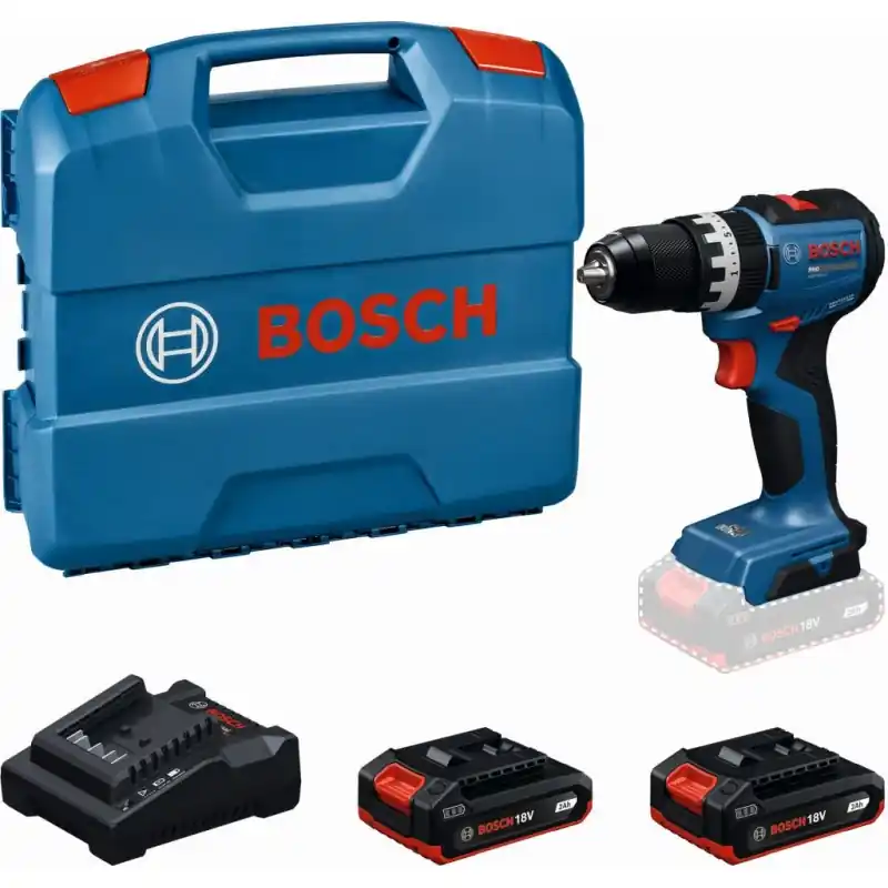 Sichere Zahlung BOSCH GSB18V-52 PROFESSIONAL Akku-Schlagbohrschrauber, 2x 2,0Ah, L-Case 06019S0123
