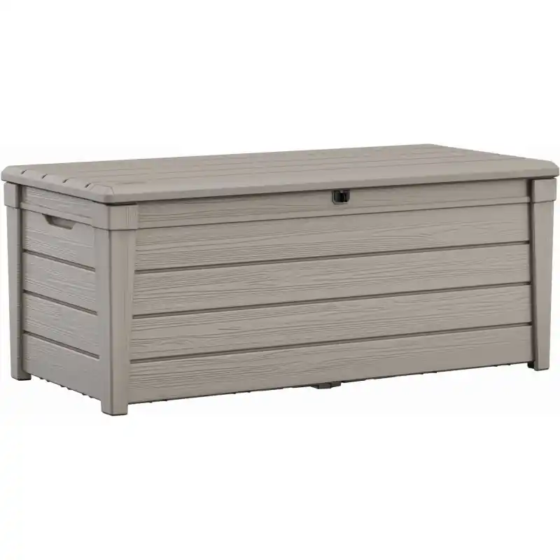 Angebot KETER BRIGHTWOOD 454L Garten-Aufbewahrungsbox 145 x 69,7 x 60 cm, beige 17194454