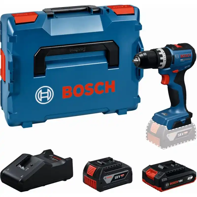 BOSCH GSB18V-52 PROFESSIONAL Akku-Schlagbohrschrauber, 2,0Ah+4,0Ah,L-BOXX 06019S0122 Schnäppchen