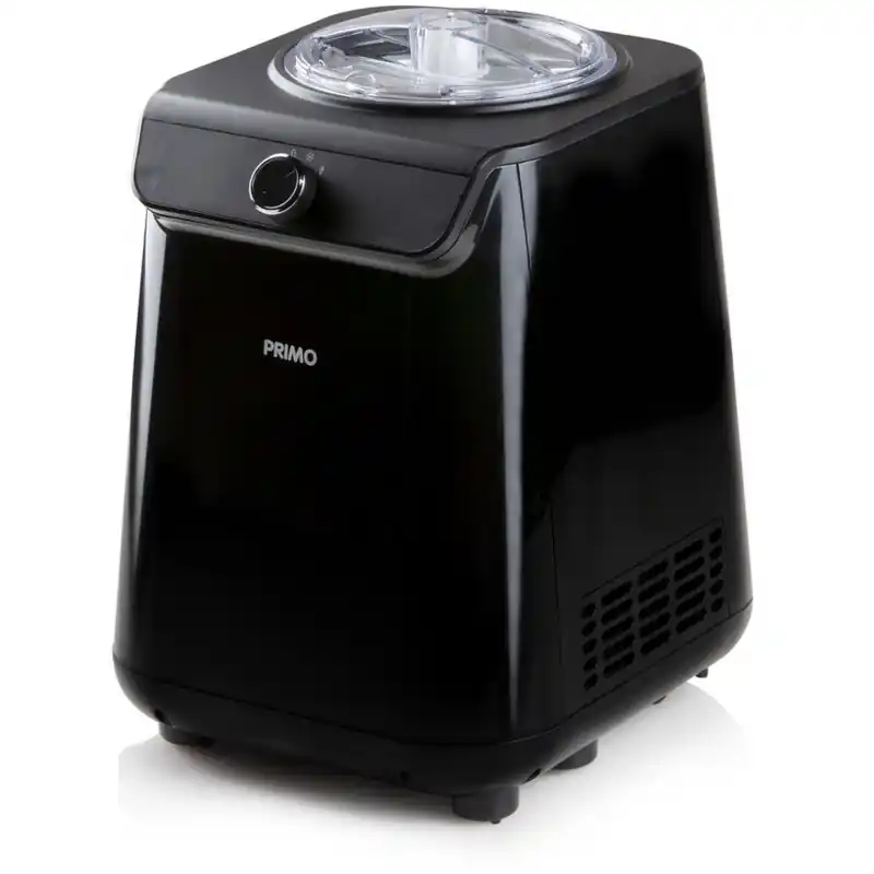 Geprüft PRIMO Eismaschine mit Kompressor - schwarz 1,2l/135W PR404IM