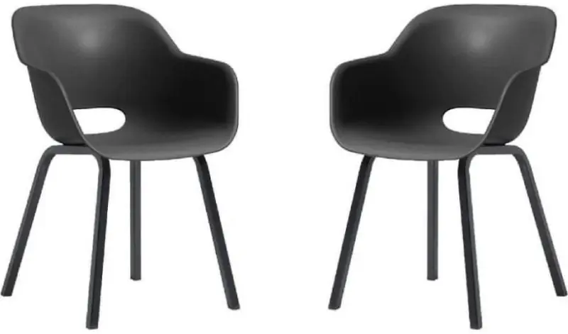 KETER NOA DUO Gartenstuhl (2 Stück), Metallbeine, graphit 17213493 Mega-Angebot