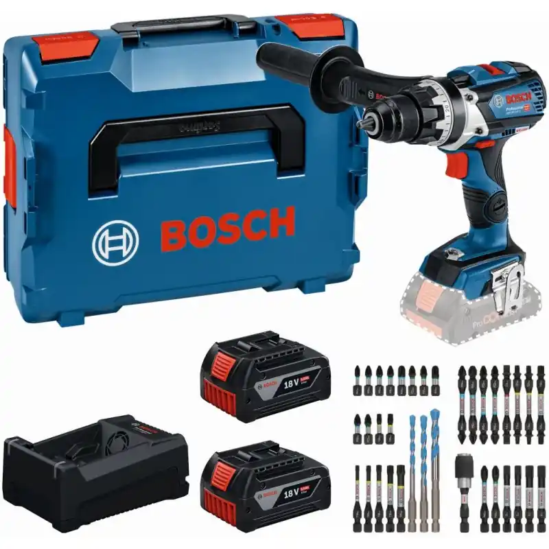 BOSCH GSR 18V-110 C PROFESSIONAL Werkzeug-Set, 2× 5,0 Ah + GAL + Bit-Set 0615A500E3 Preis Gesenkt