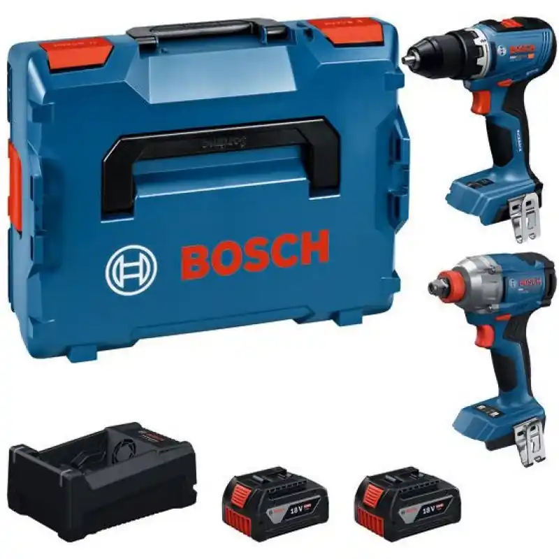 BOSCH Werkzeug-Set PROFESSIONAL GDX 18V-285 + GSR 18V-65 + 2× 5,0 Ah + L-BOXX 0615A500E9 Garantierte Lieferung
