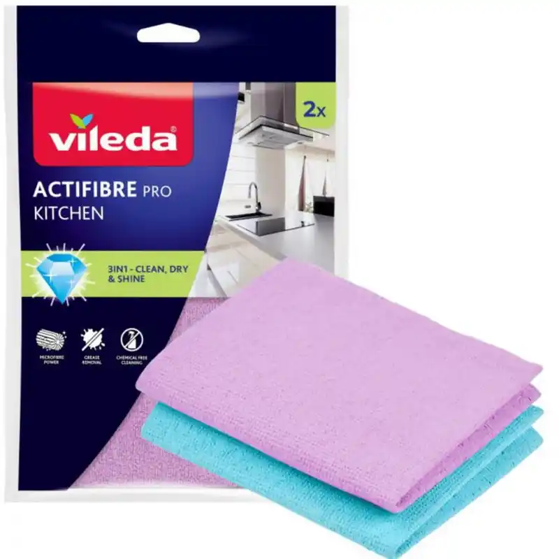 Ausverkauf VILEDA Actifibre Mikrofaser-Küchentuch 2 Stk. 183305
