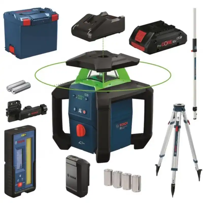 BOSCH GRL18V-4-34CVG+BT170+GR240 PROFESSIONAL Baustellen-Rotationslaser 0615A500DH Mega-Angebot