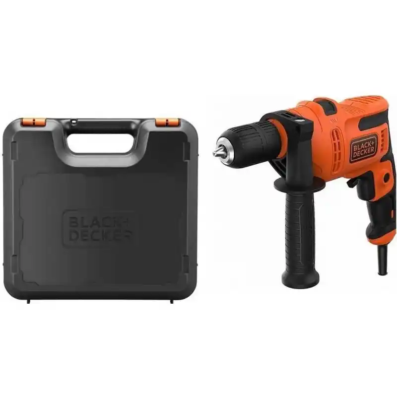 Black Decker BEH200K-QS Schlagbohrmaschine (500W/13mm), Koffer Kracherpreis