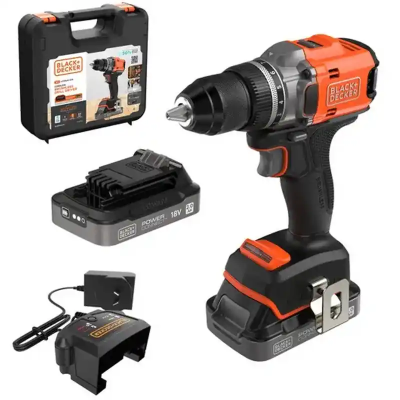 Top-Angebot Black Decker BLD682D2XK-QW Akku bürstenloser Schraubendreher (50Nm/18V/2x2,0Ah), Koffer