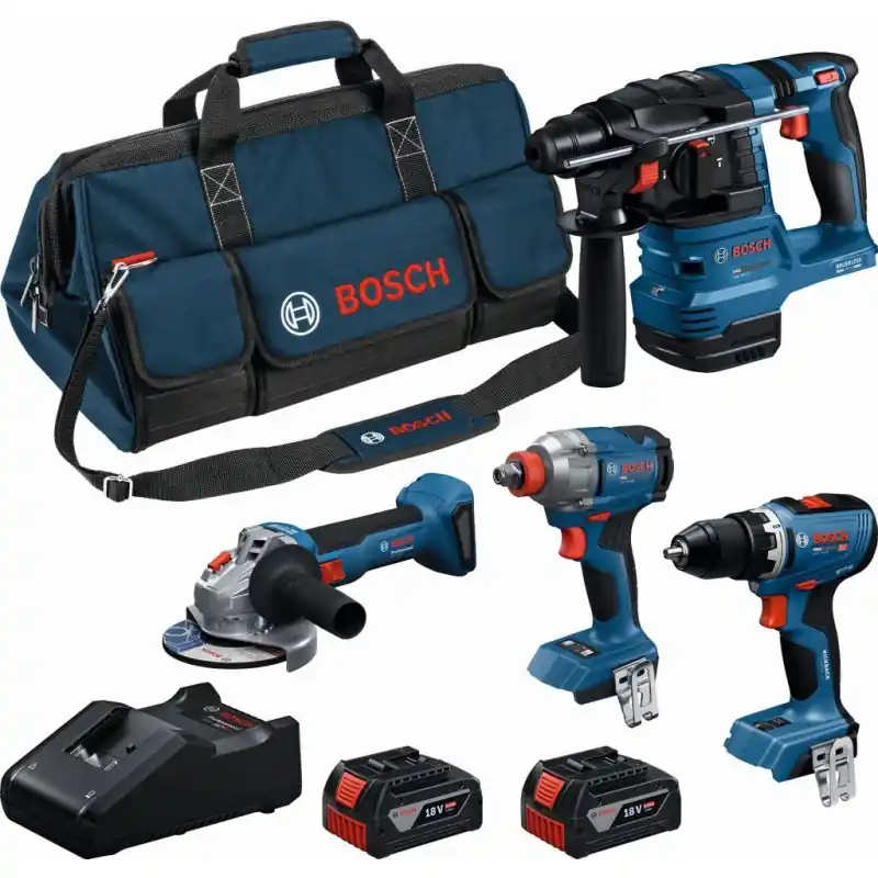 BOSCH PROFESSIONAL Werkzeugset GSR + GDX + GBH + GWS + 2× 5,0 Ah + GAL18V-40 0615A500BK Jetzt Kaufen