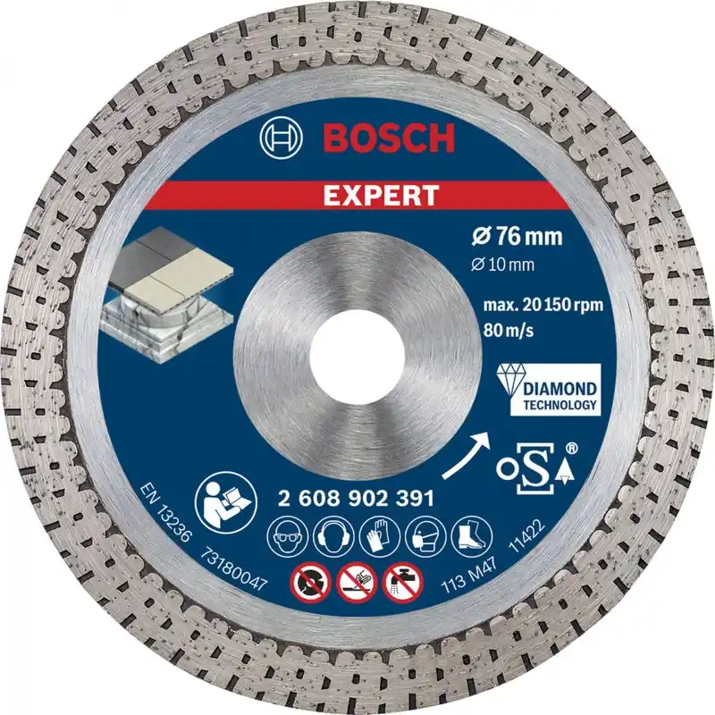 Abverkauf BOSCH EXPERT Hard Ceramic Diamanttrennscheibe 76 mm 76 × 1,5 × 10 mm 2608902391