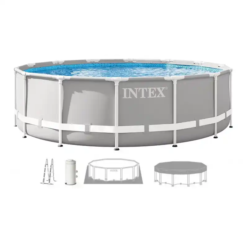 INTEX PRISM FRAME Rundpool 427 × 107 cm mit Kartuschenfilteranlage 220–240V 26720NP Heißes Angebot