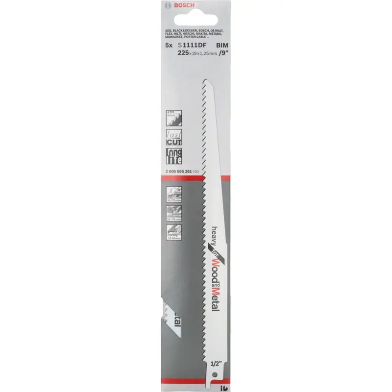 Mega-Angebot BOSCH S 1111 DF Heavy for Wood and Metal Säbelsägeblatt 5 Stck 2608656261