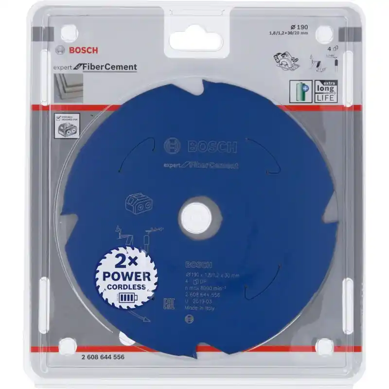 BOSCH Fiberzement-Sägeblatt 190x30x1,8/1,2x4Z 2608644556 Beliebt