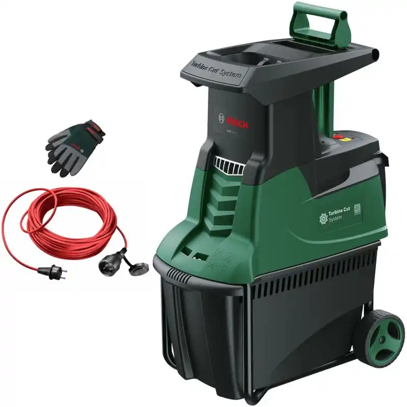Knallerangebot BOSCH AXT 25 TC Leisehäcksler + 15 m Kabel und Handschuhe 060080330D