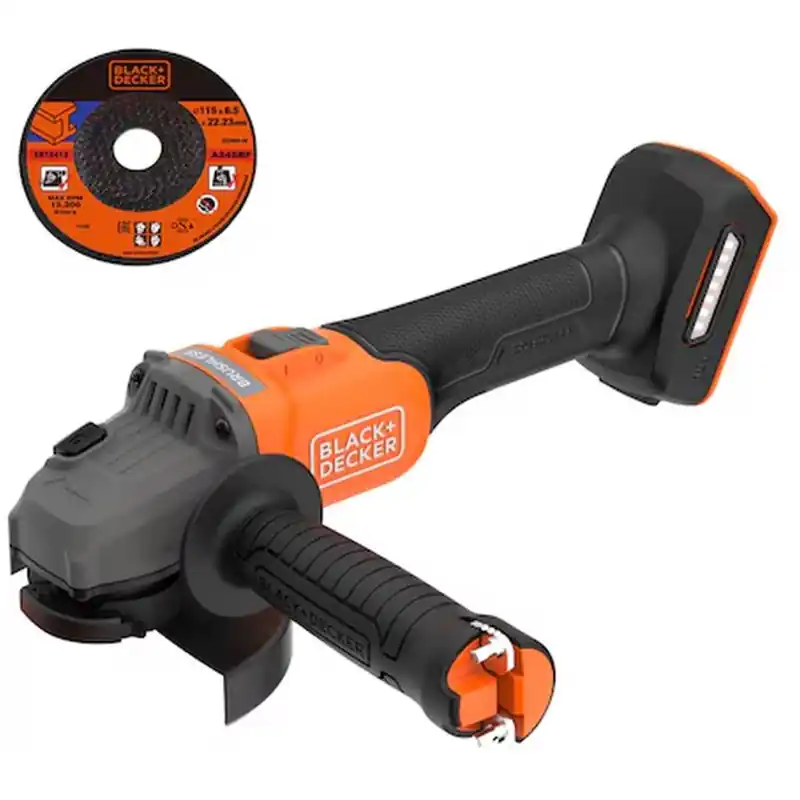 Black Decker BCG6L8N-XJ Akku bürstenloser Winkelschleifer (18V/ohne Akku und Ladegerät) Ausverkauf